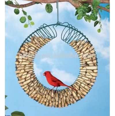 Hanging Metal Wire Peanut Wreath Bird Feeder